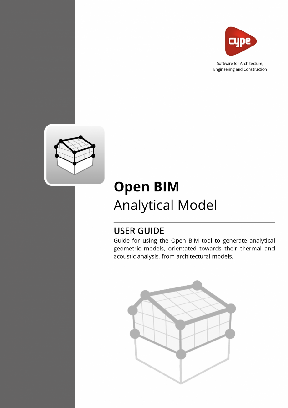 Pagina 1-Open BIM Analytical Model - Manual de utilizare CYPE Instructiuni montaj, utilizare Engleza Software...