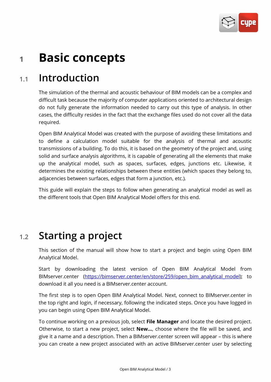 Pagina 3-Open BIM Analytical Model - Manual de utilizare CYPE Instructiuni montaj, utilizare Engleza . 19

3....