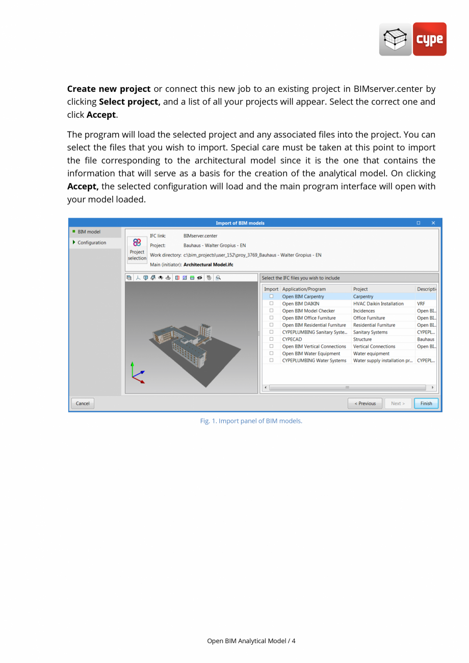 Pagina 4-Open BIM Analytical Model - Manual de utilizare CYPE Instructiuni montaj, utilizare Engleza these...