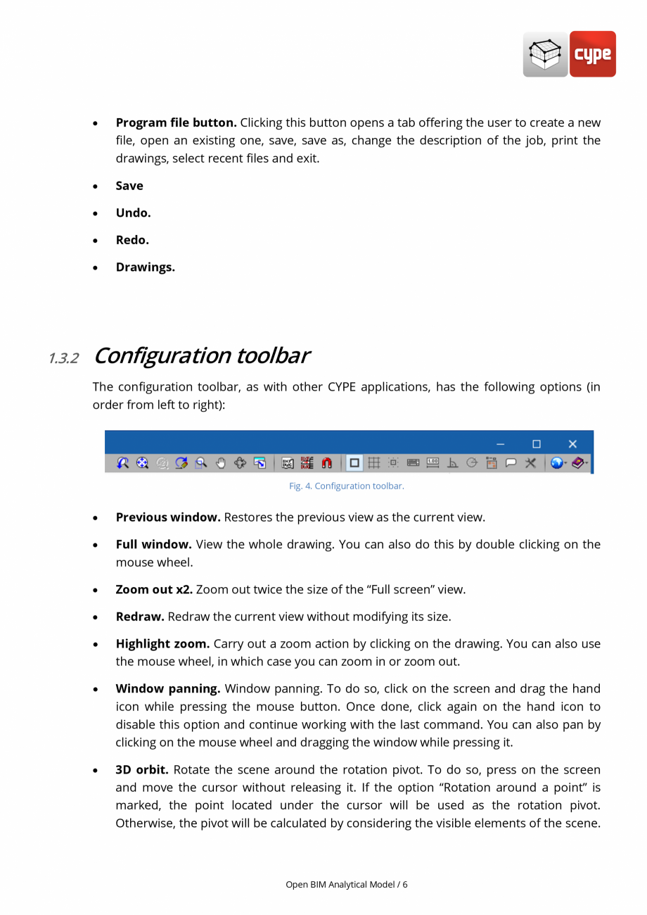 Pagina 6-Open BIM Analytical Model - Manual de utilizare CYPE Instructiuni montaj, utilizare Engleza import. ...