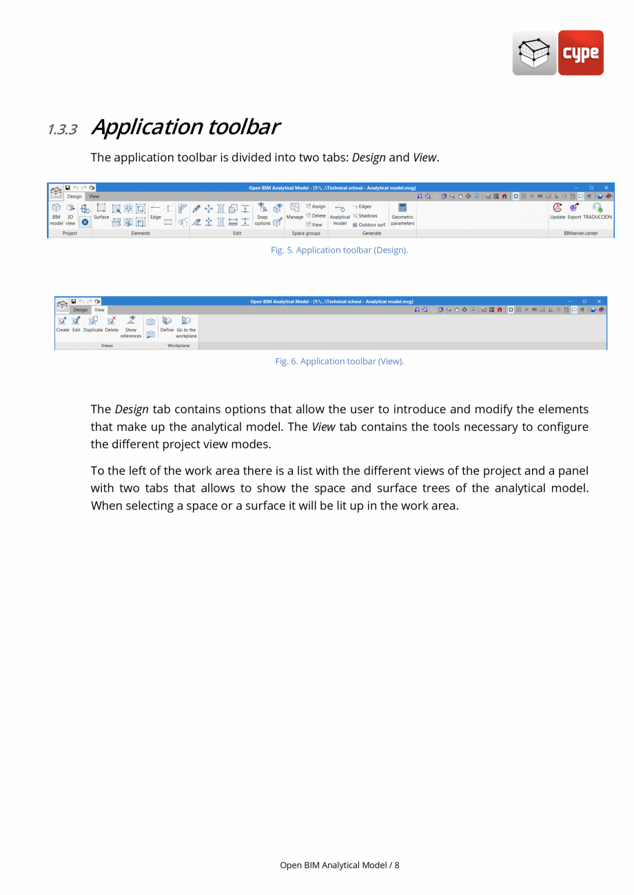 Pagina 8-Open BIM Analytical Model - Manual de utilizare CYPE Instructiuni montaj, utilizare Engleza ...