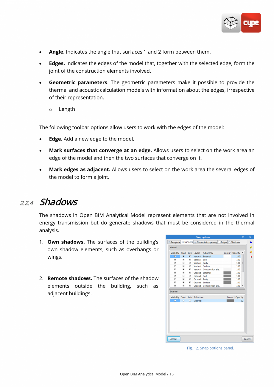 Pagina 15-Open BIM Analytical Model - Manual de utilizare CYPE Instructiuni montaj, utilizare Engleza ace to...