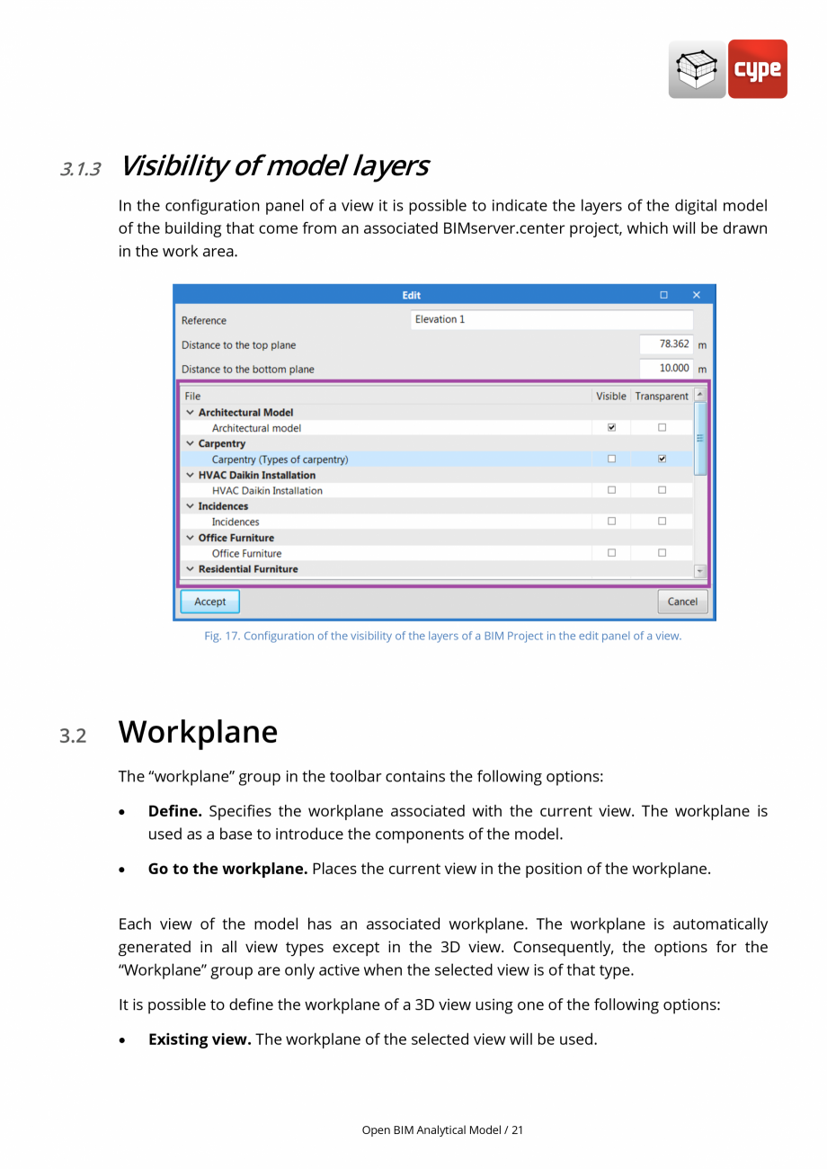 Pagina 21-Open BIM Analytical Model - Manual de utilizare CYPE Instructiuni montaj, utilizare Engleza eometric...