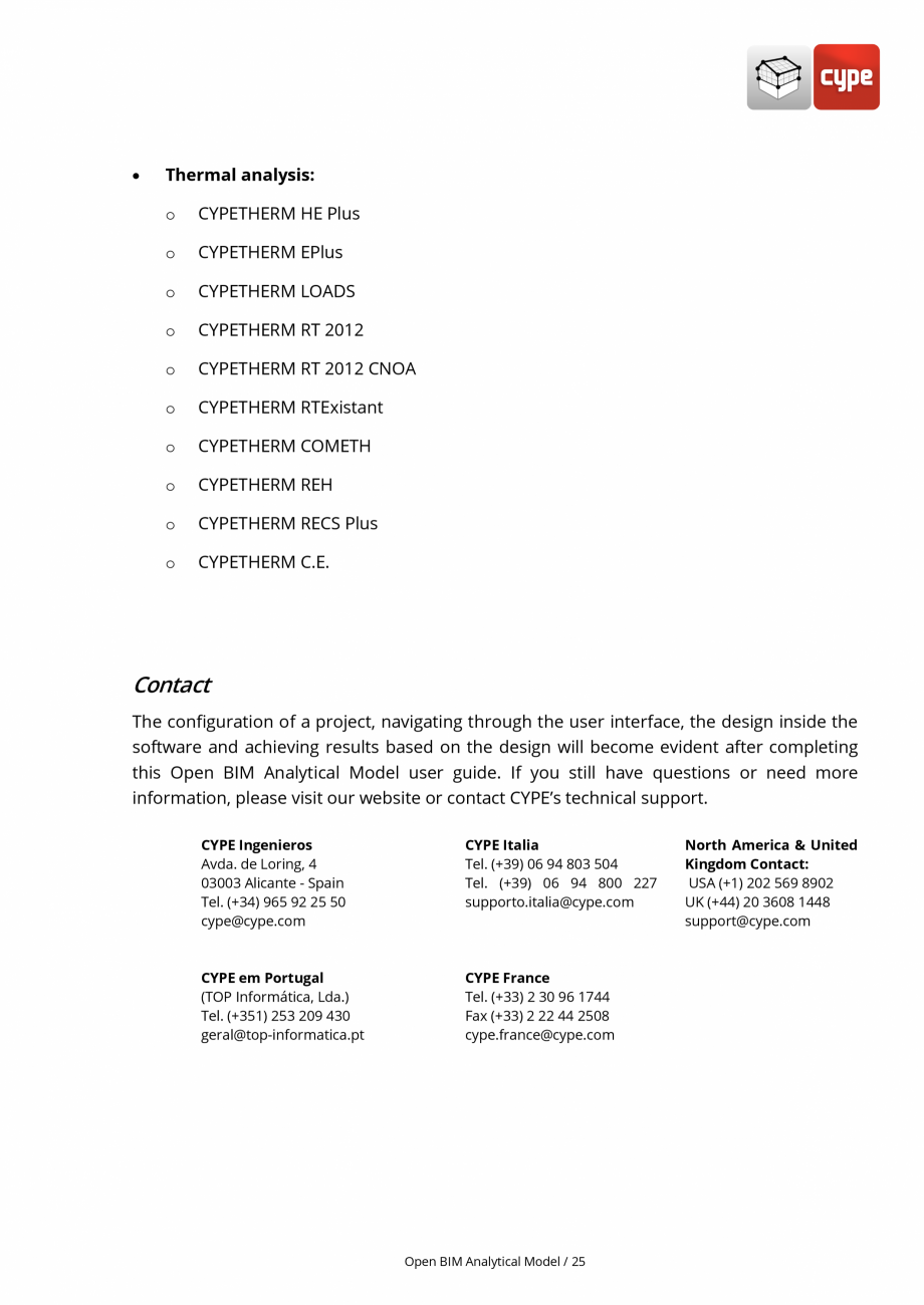 Pagina 25-Open BIM Analytical Model - Manual de utilizare CYPE Instructiuni montaj, utilizare Engleza lection ...