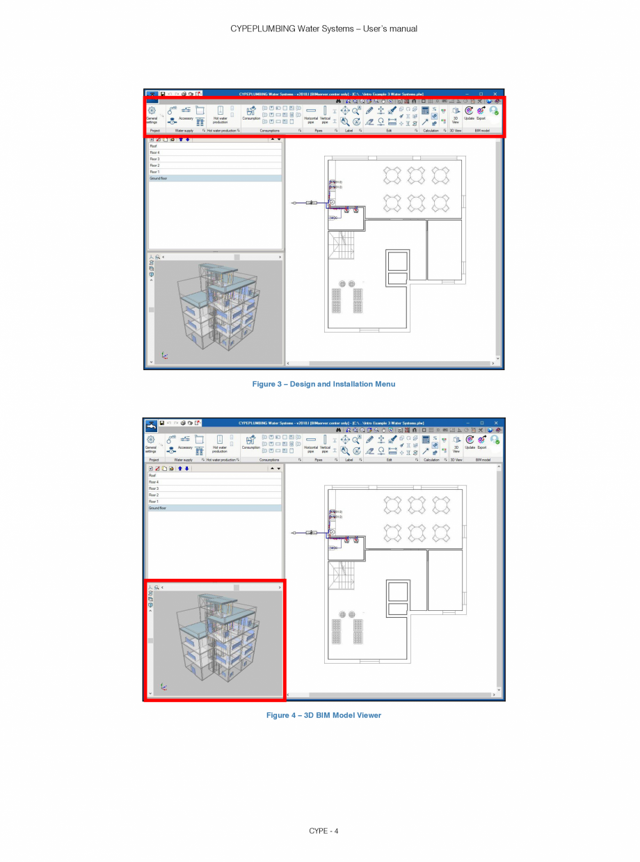 Pagina 4-CYPEPLUMBING Water Systems - Manual de utilizare CYPE Instructiuni montaj, utilizare Engleza ..........