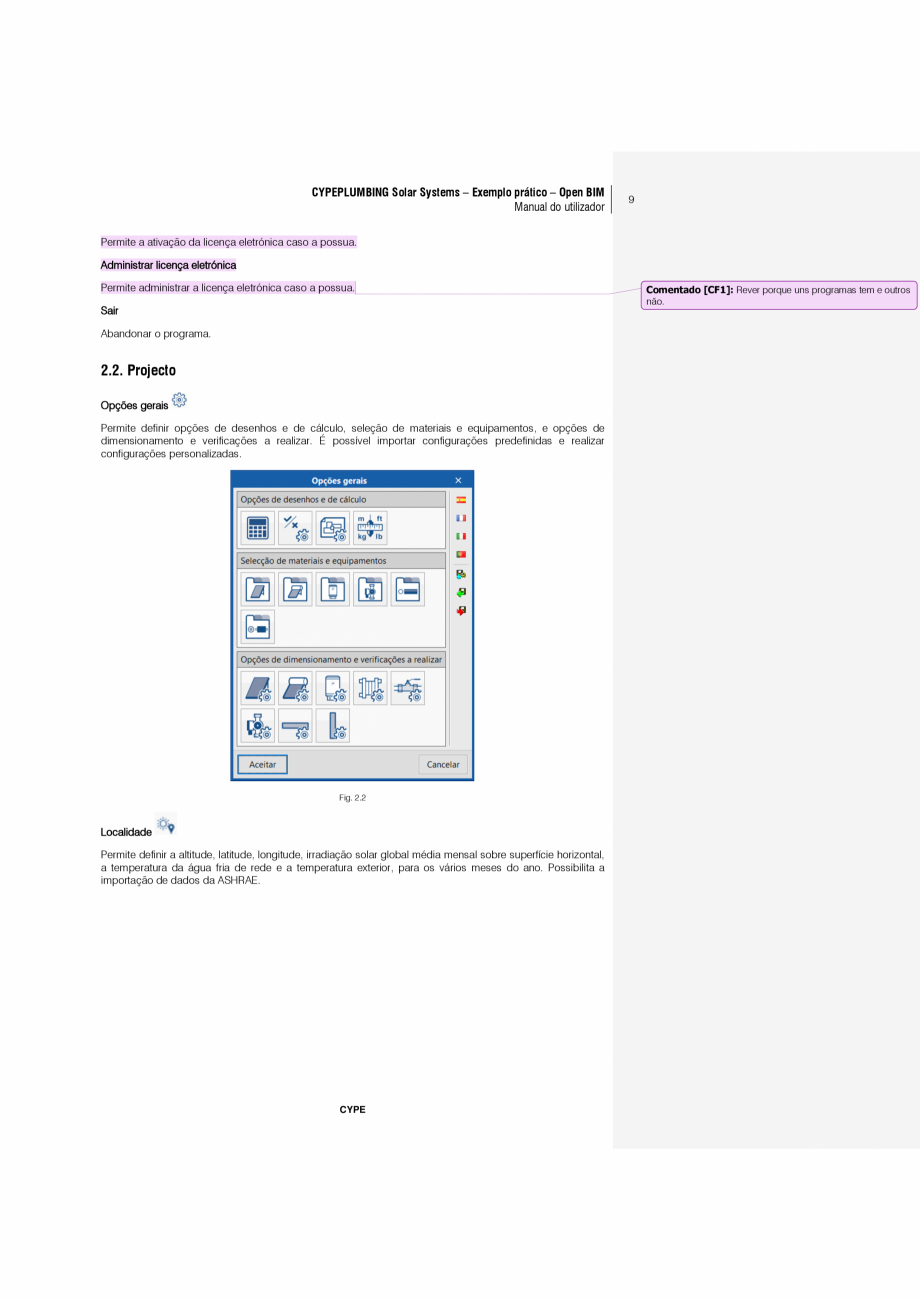 Pagina 9-CYPEPLUMBING Solar Systems - Manual de utilizare CYPE Instructiuni montaj, utilizare Engleza s que...