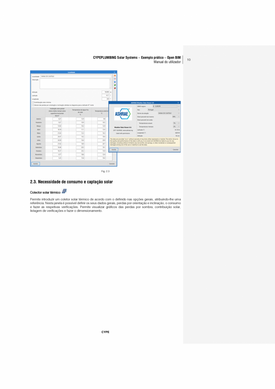 Pagina 10-CYPEPLUMBING Solar Systems - Manual de utilizare CYPE Instructiuni montaj, utilizare Engleza eriais ...