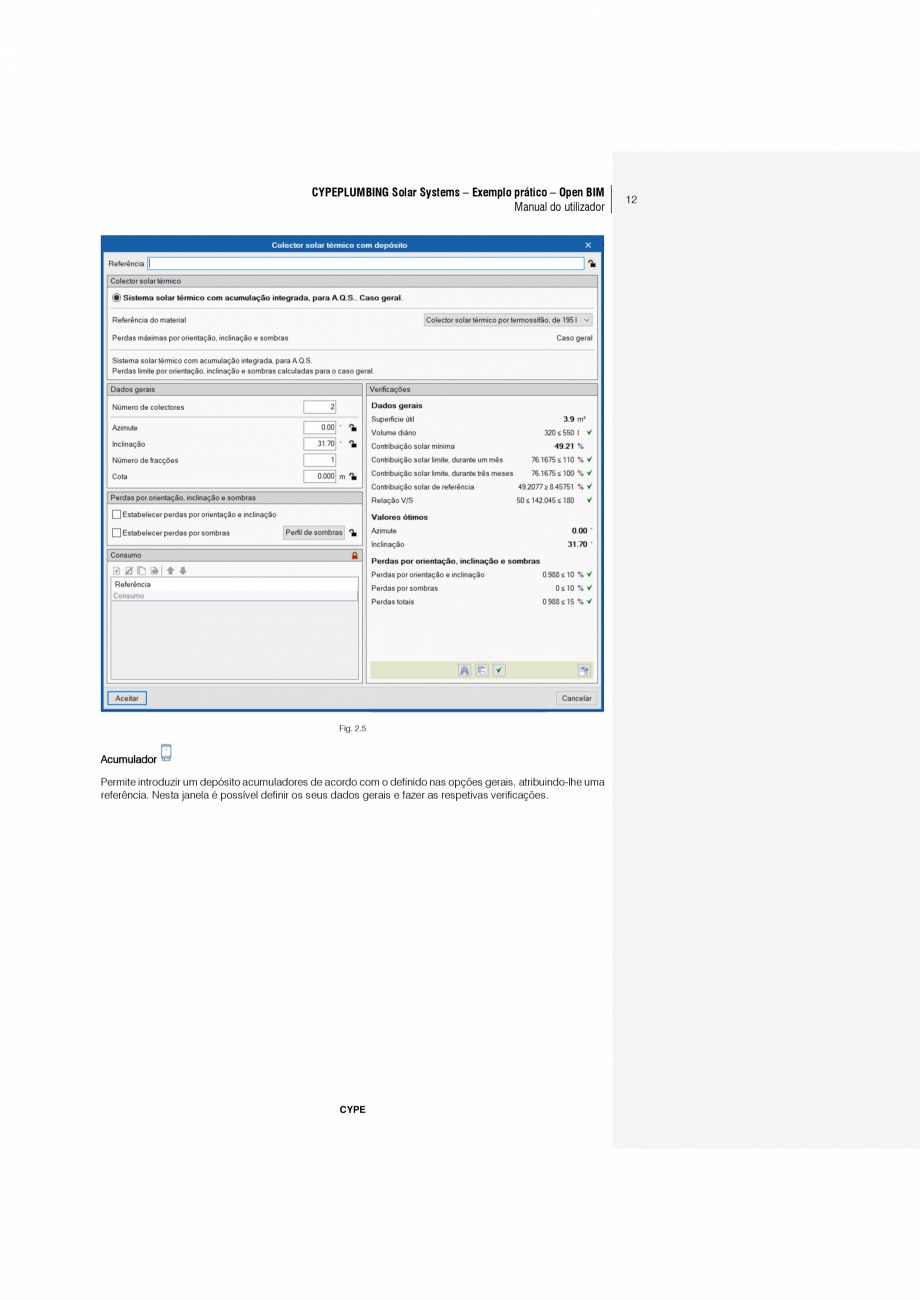 Pagina 12-CYPEPLUMBING Solar Systems - Manual de utilizare CYPE Instructiuni montaj, utilizare Engleza ar...
