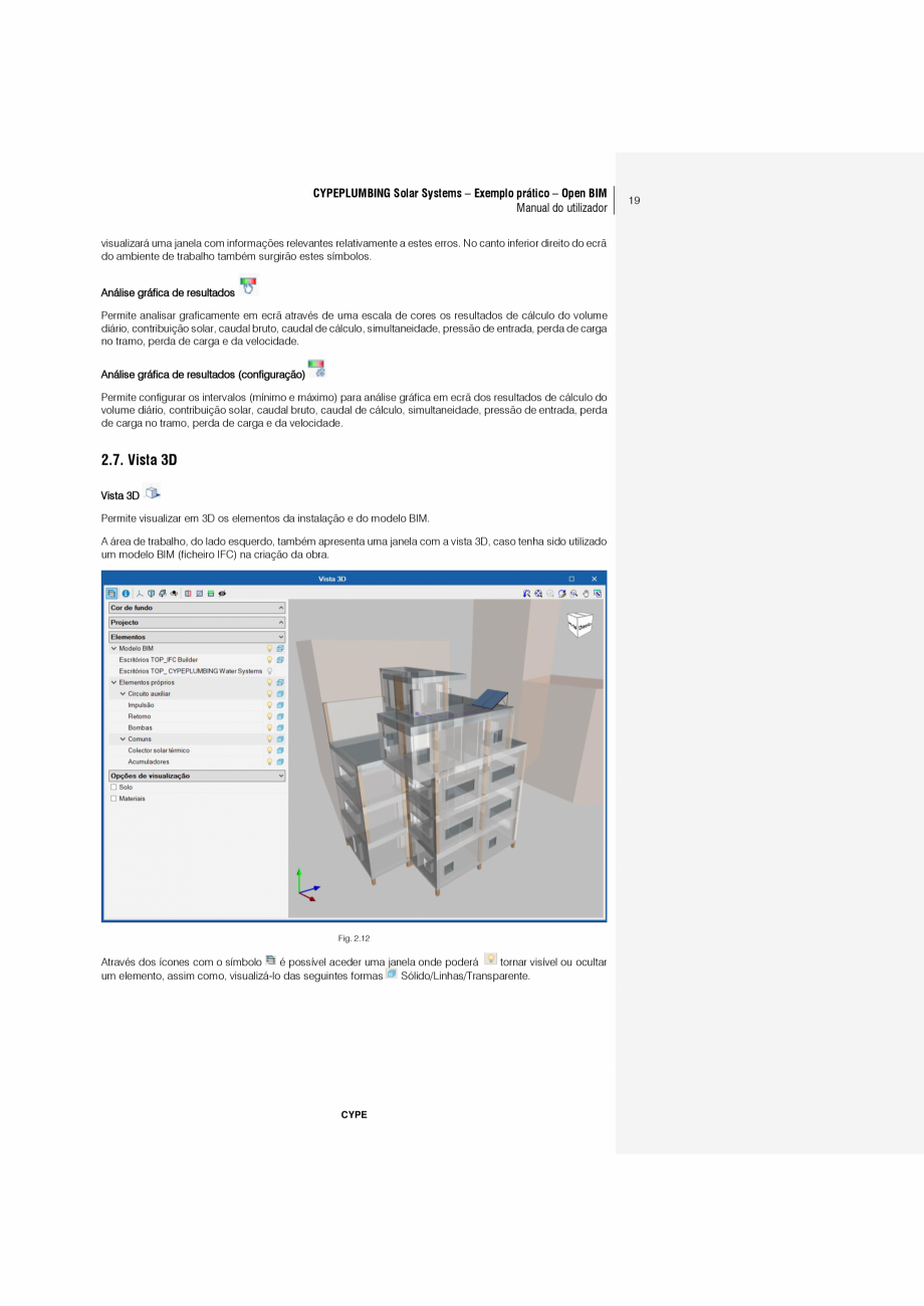 Pagina 19-CYPEPLUMBING Solar Systems - Manual de utilizare CYPE Instructiuni montaj, utilizare Engleza ir uma ...