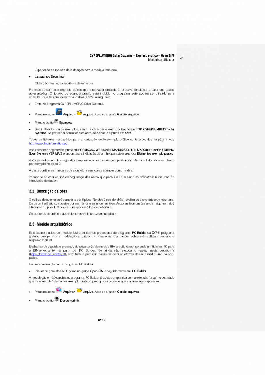 Pagina 24-CYPEPLUMBING Solar Systems - Manual de utilizare CYPE Instructiuni montaj, utilizare Engleza sando o...