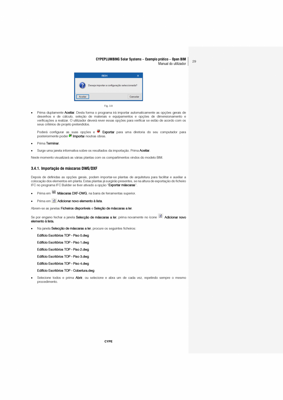 Pagina 29-CYPEPLUMBING Solar Systems - Manual de utilizare CYPE Instructiuni montaj, utilizare Engleza los de ...