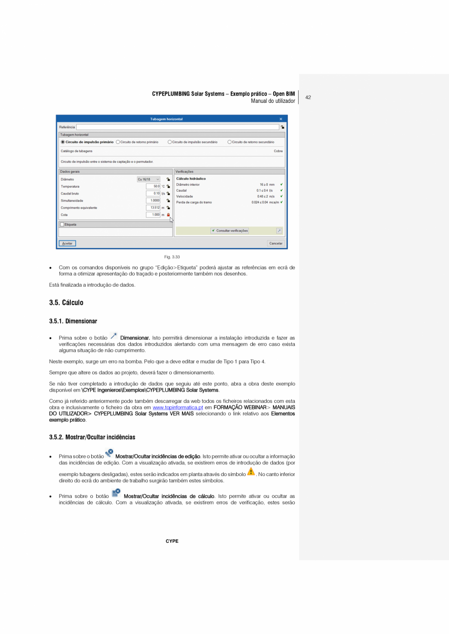 Pagina 42-CYPEPLUMBING Solar Systems - Manual de utilizare CYPE Instructiuni montaj, utilizare Engleza rima no...