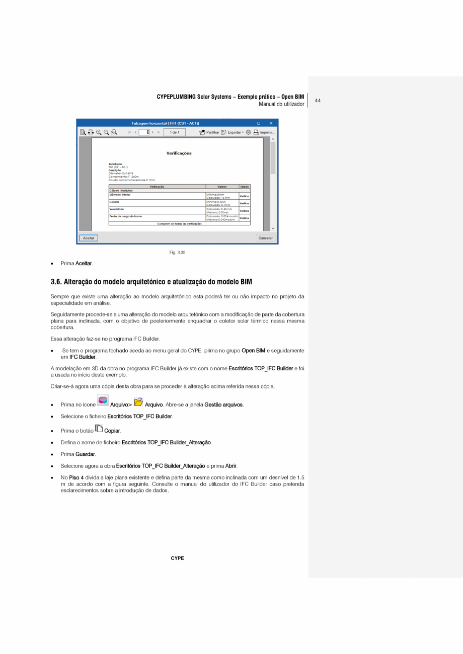 Pagina 44-CYPEPLUMBING Solar Systems - Manual de utilizare CYPE Instructiuni montaj, utilizare Engleza...