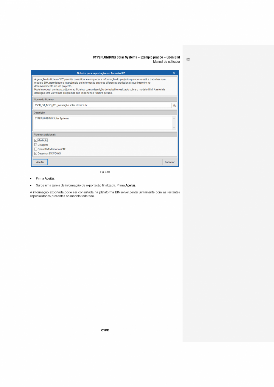 Pagina 52-CYPEPLUMBING Solar Systems - Manual de utilizare CYPE Instructiuni montaj, utilizare Engleza Arquivo...