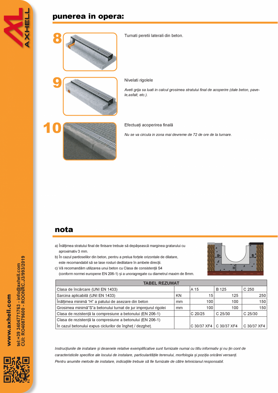 Pagina 6 - Rigola din polietilena ForU H30 GIMANI&MUFLE Fisa tehnica Romana arte de ciment si ½...