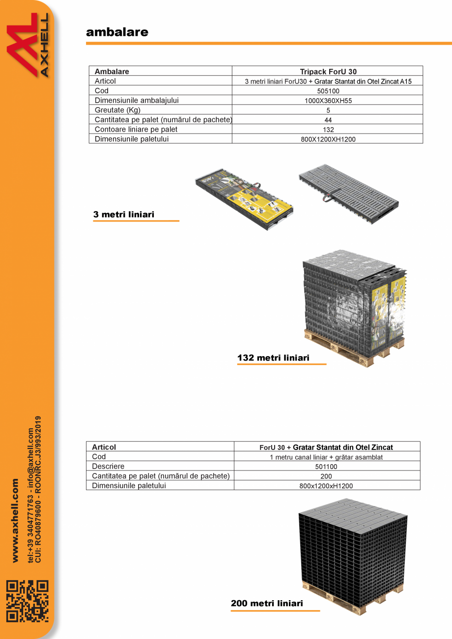 Pagina 7-Rigola din polietilena ForU H30 GIMANI&MUFLE Fisa tehnica Romana nui sistem de prindere special ...