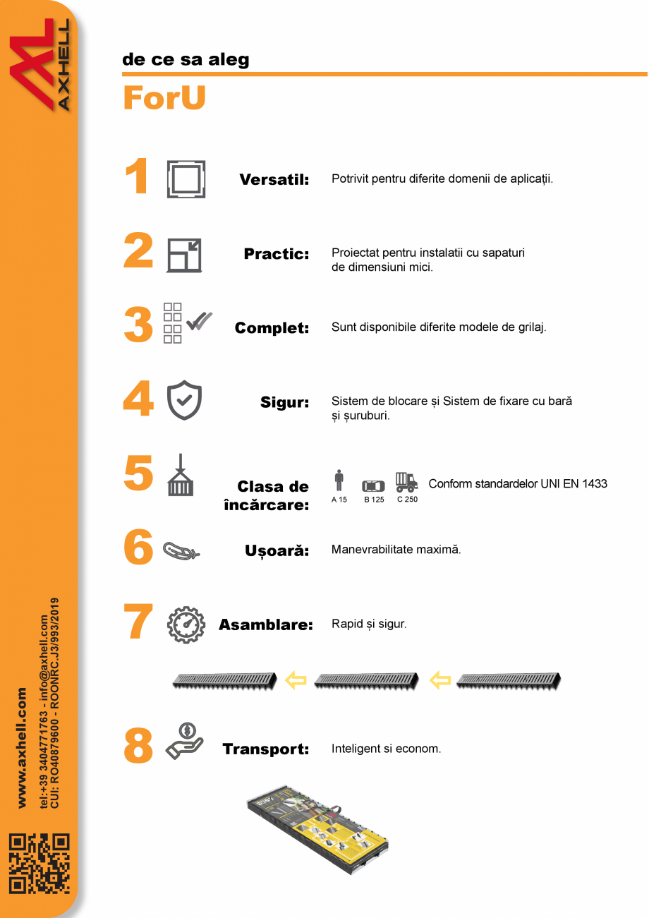 Pagina 2-Rigola din polietilena ForU H70 GIMANI&MUFLE Fisa tehnica Romana Finisarea suprafeței
Clasa de ...