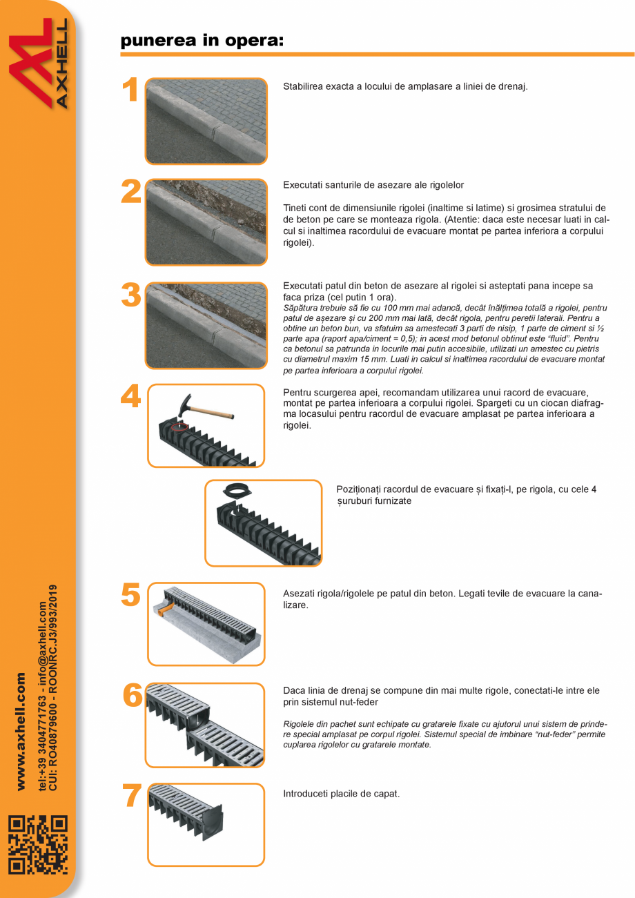 Pagina 5-Rigola din polietilena ForU H70 GIMANI&MUFLE Fisa tehnica Romana rioara 100 mm, inaltime...