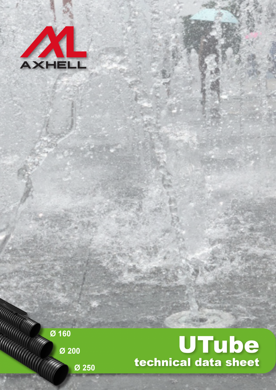 Pagina 1-Rigola Axhell Trafic 90 tone, clasa F900 GIMANI&MUFLE UTube Fisa tehnica Engleza Ø 160
Ø 200...