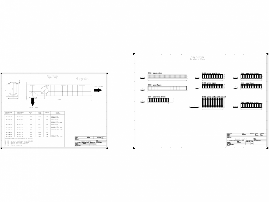 Pagina 1-CAD-DWG Rigola  GIMANI&MUFLE Detaliu de produs WING 