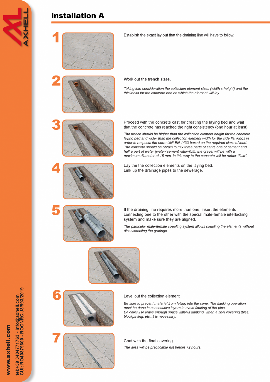 Pagina 5-Rigola plastic GIMANI&MUFLE UCan Fisa tehnica Engleza luid”.

If the draining line requires...
