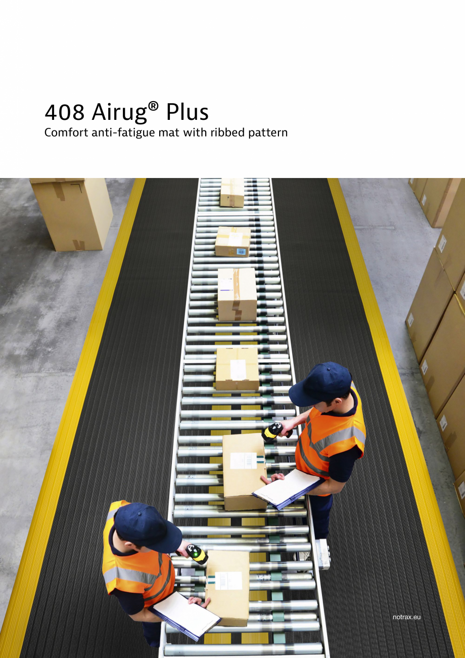 Pagina 1-Covor anti oboseala COVORASE PROFESIONALE  AIRUG Plus 408 Fisa tehnica Engleza 408 Airug® Plus
...