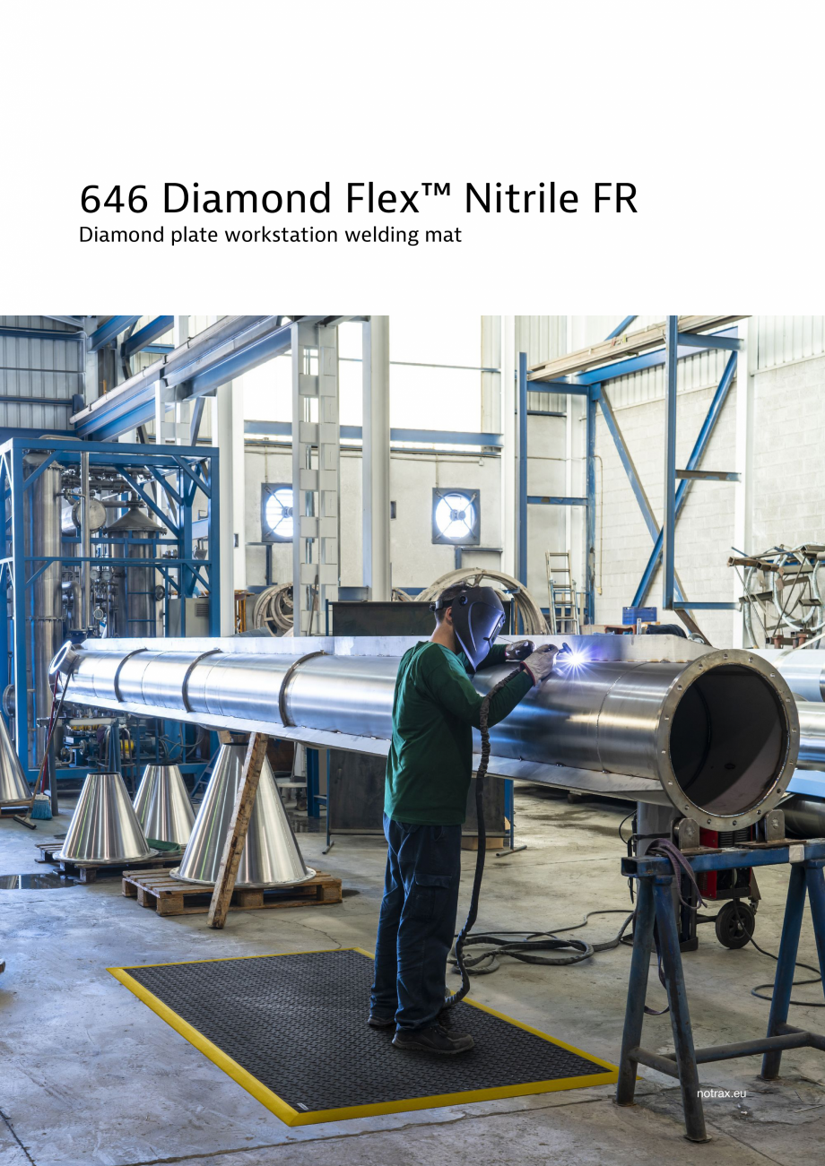 Pagina 1-Covor ergonomic COVORASE PROFESIONALE Diamond Flex Nitrile FR 646 Fisa tehnica Engleza 646 Diamond...