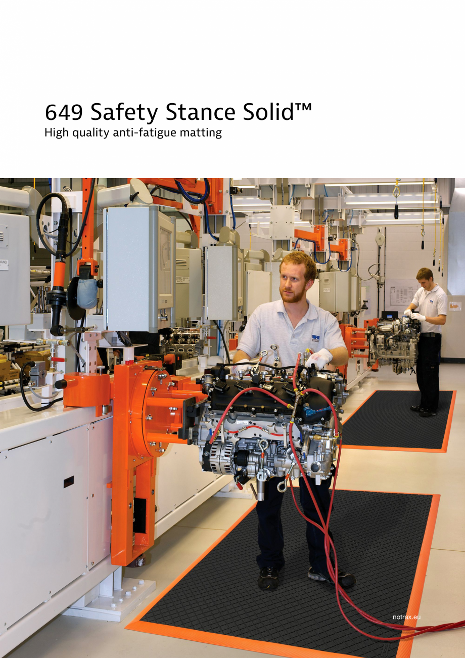 Pagina 1-Covor ergonomic COVORASE PROFESIONALE SAFETY STANCE SOLID 649 Fisa tehnica Engleza 649 Safety Stance...