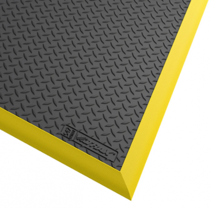 Covor ergonomic negru cu galben - detaliu Diamond Flex Nitrile 547 Covor ergonomic