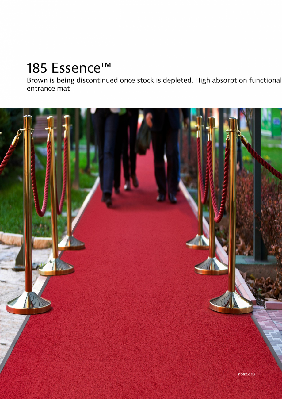 Pagina 1-Covor de intrare textil COVORASE PROFESIONALE ESSENCE 185  Fisa tehnica Engleza 185 Essence™
...