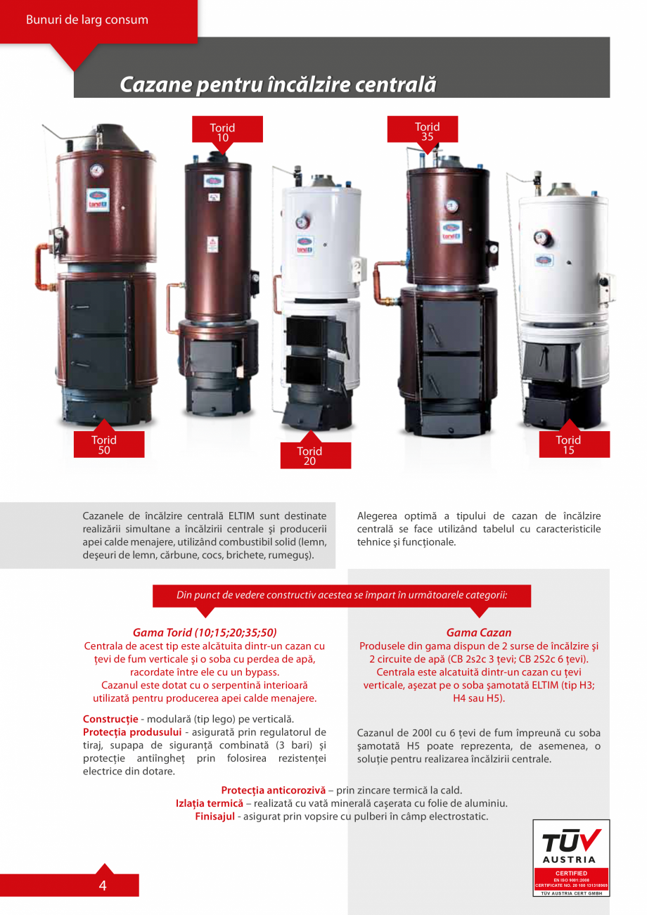 Pagina 5-Catalog Eltim general  Catalog, brosura Romana  funcţionale.

Din punct de vedere constructiv...