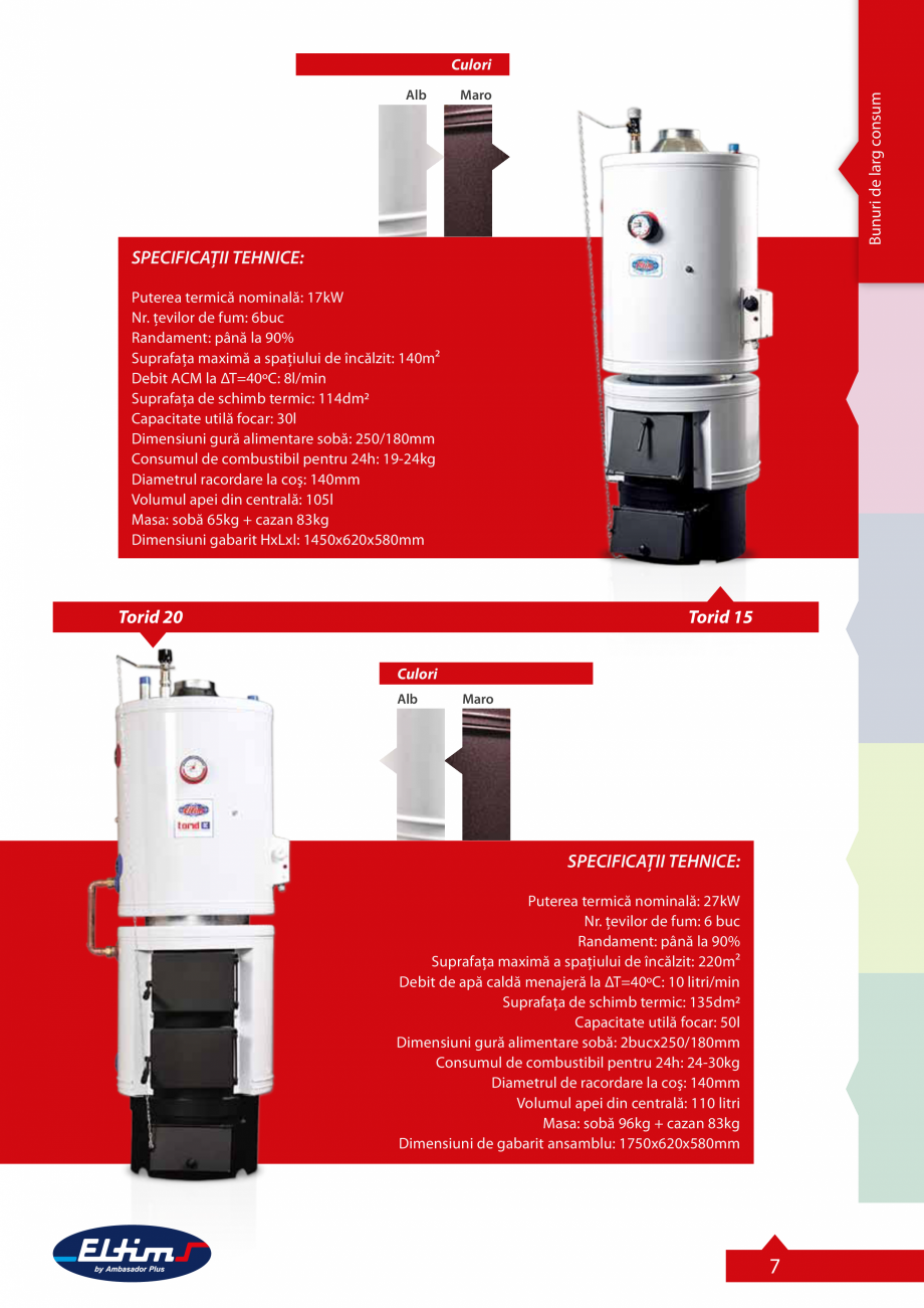 Pagina 8-Catalog Eltim general  Catalog, brosura Romana a focului din focar faţă de alte tipuri de centrale...