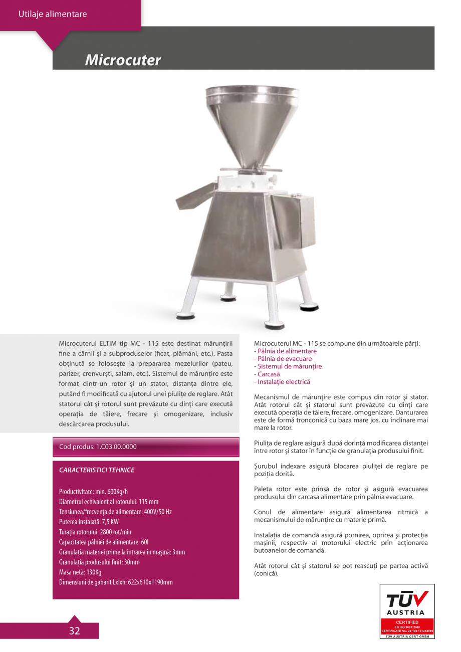 Pagina 33-Catalog Eltim general  Catalog, brosura Romana rior şi exterior
prin zincare termică. După sudare...