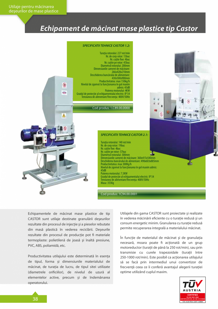 Pagina 39-Catalog Eltim general  Catalog, brosura Romana 
Dimensiuni gabarit HxLxl (mm)

470x390x370
...