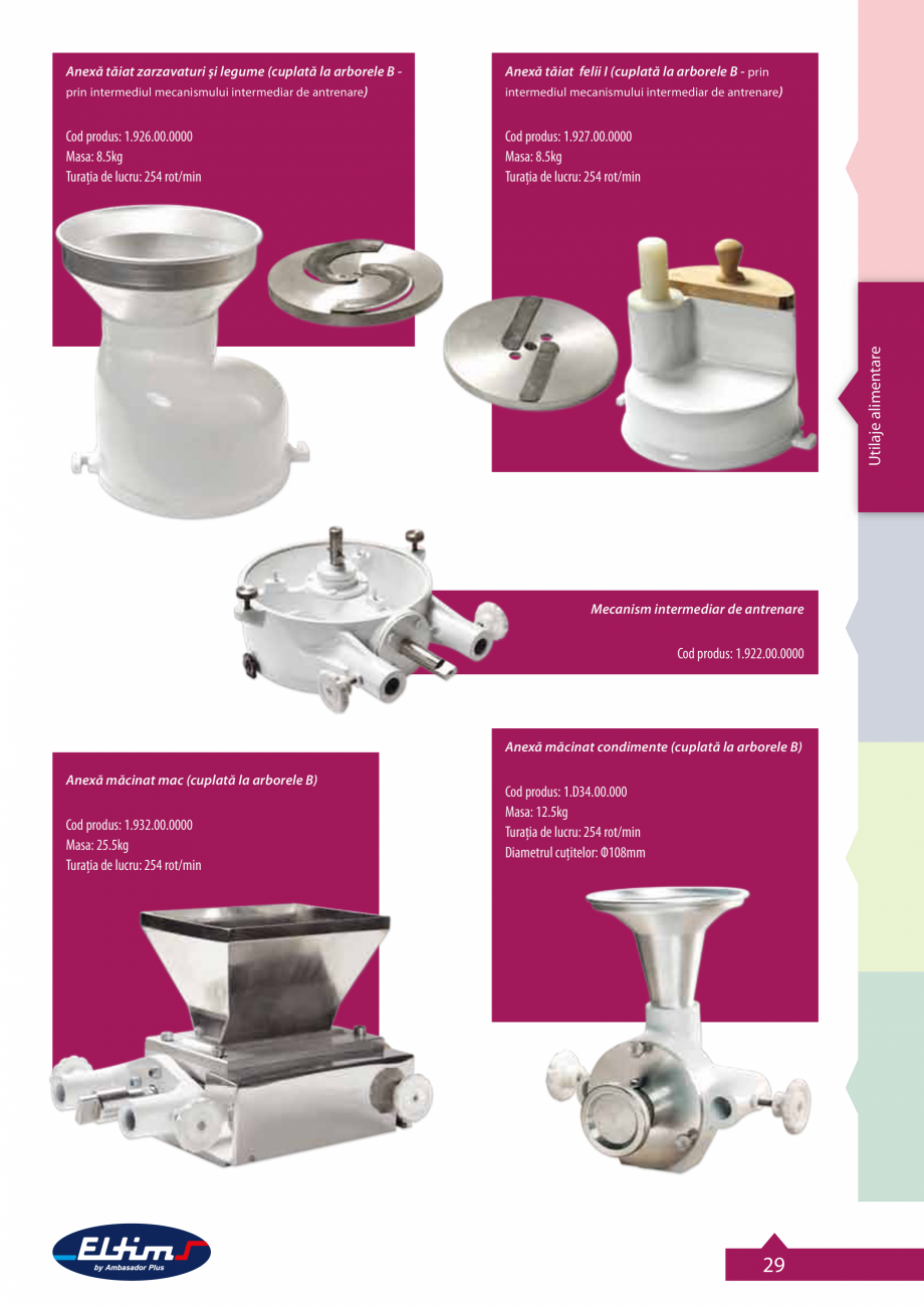 Pagina 4-Robot de bucatarie si patiserie ELTIM RBCU, RBCU-7 cu invertor Catalog, brosura Romana măr de site:...