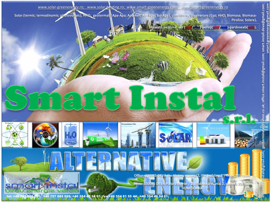 Pagina 1-Prezentare Smart Instal  Catalog, brosura Romana Solar:(termic; termodinamic; photovoltaic), HHO,...