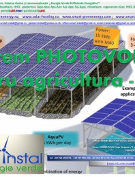 Sistem fotovoltaic pentru agricultura - Sere