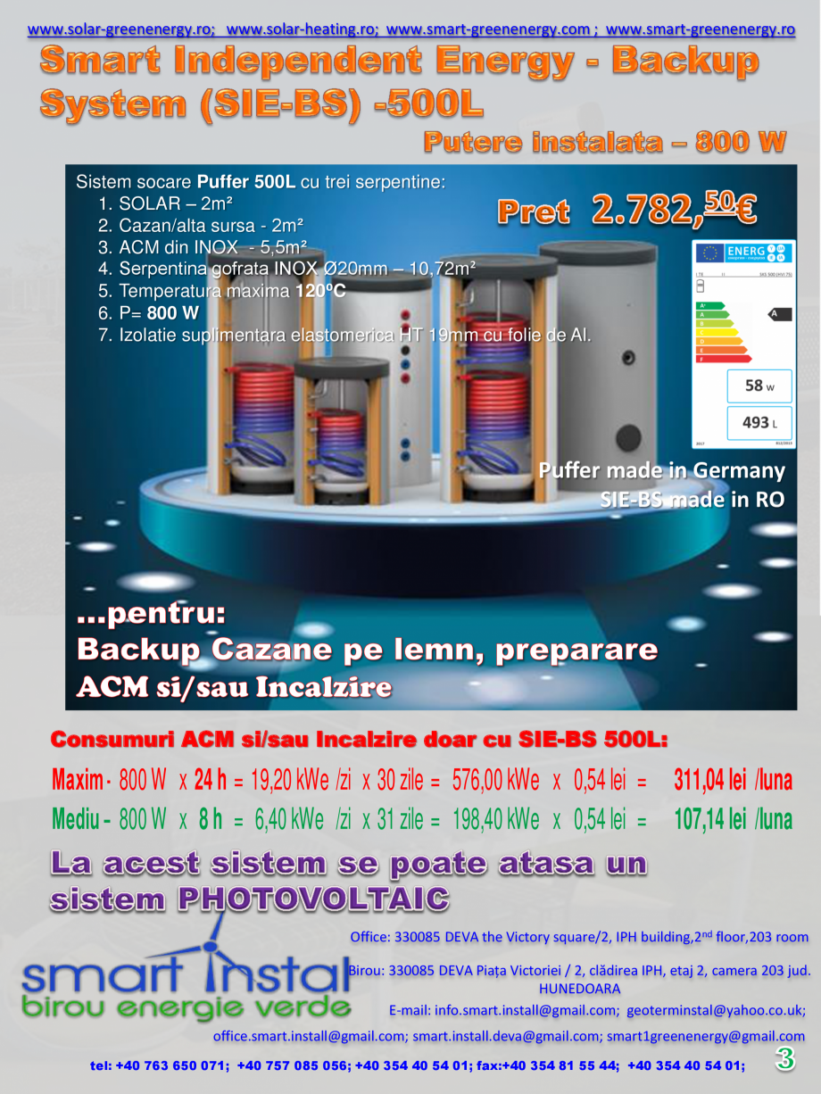 Pagina 3 - Smart Independent Energy - Backup System (SIE-BS) SMART INSTAL Catalog, brosura Romana We...