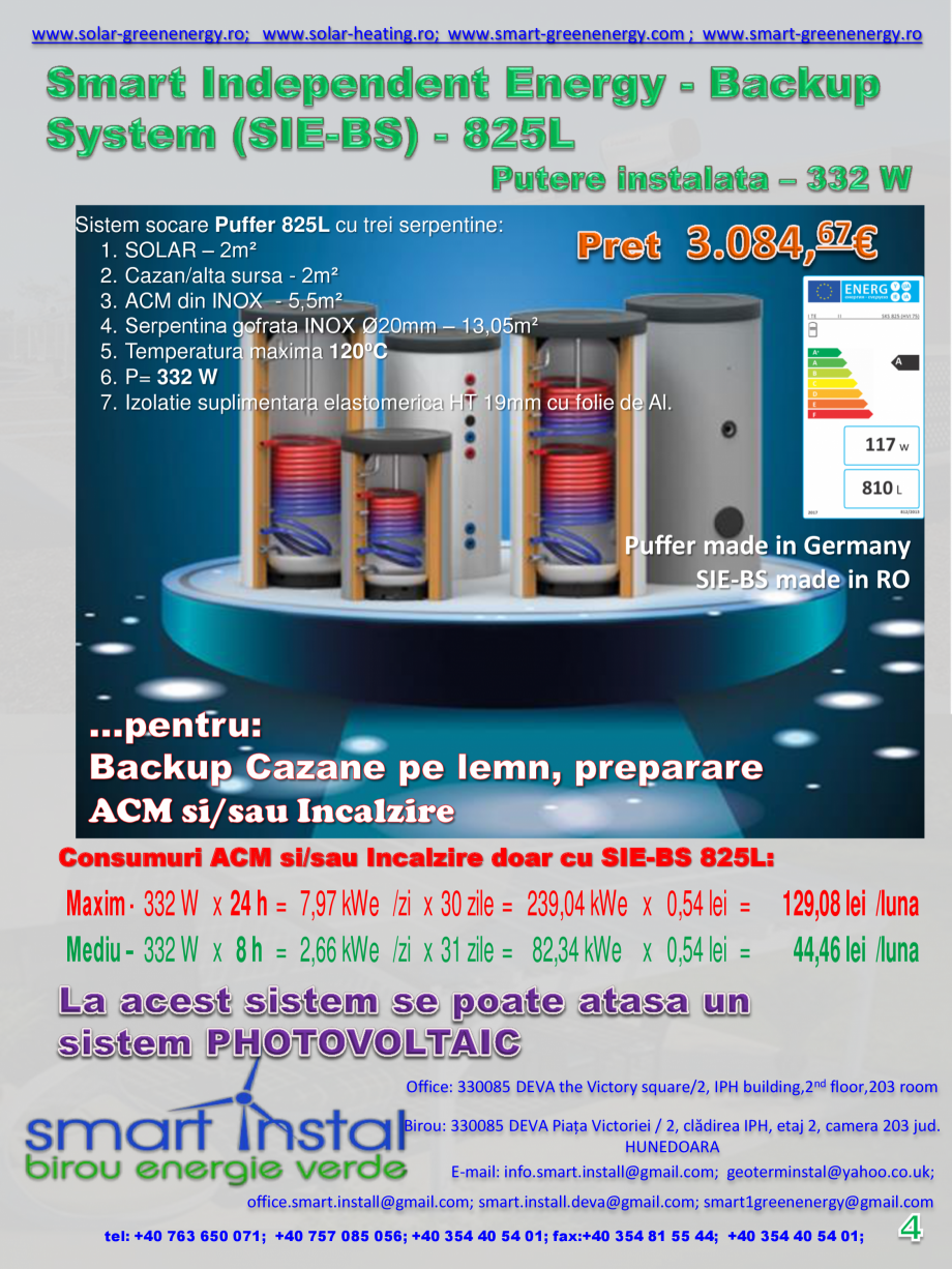 Pagina 4 - Smart Independent Energy - Backup System (SIE-BS) SMART INSTAL Catalog, brosura Romana ...
