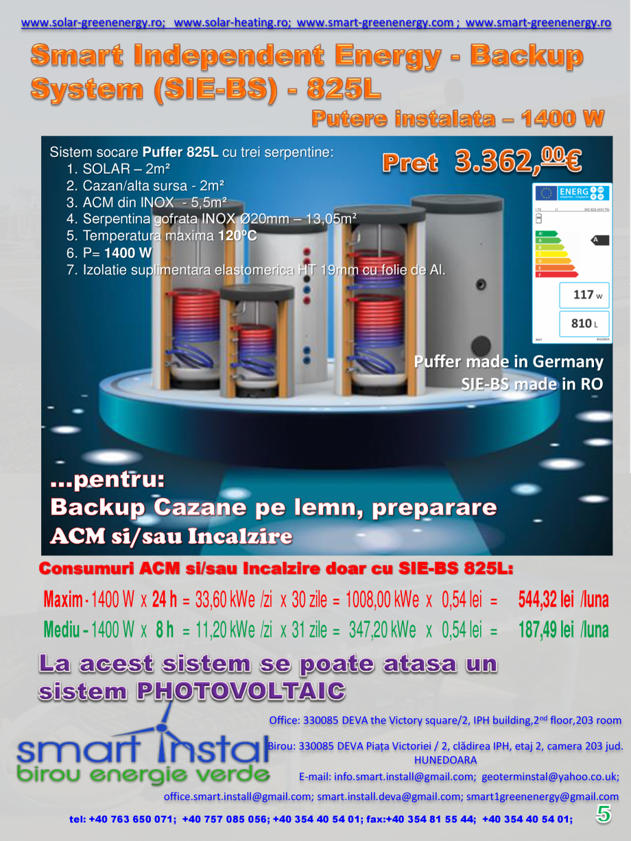 Pagina 5 - Smart Independent Energy - Backup System (SIE-BS) SMART INSTAL Catalog, brosura Romana ...