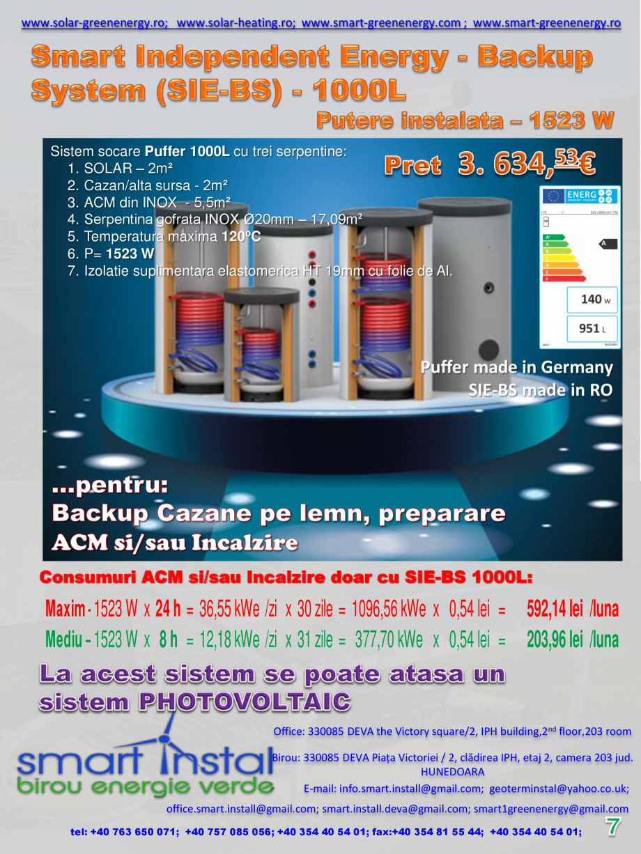 Pagina 7 - Smart Independent Energy - Backup System (SIE-BS) SMART INSTAL Catalog, brosura Romana...