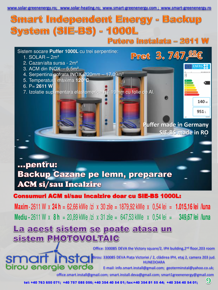 Pagina 9 - Smart Independent Energy - Backup System (SIE-BS) SMART INSTAL Catalog, brosura Romana...