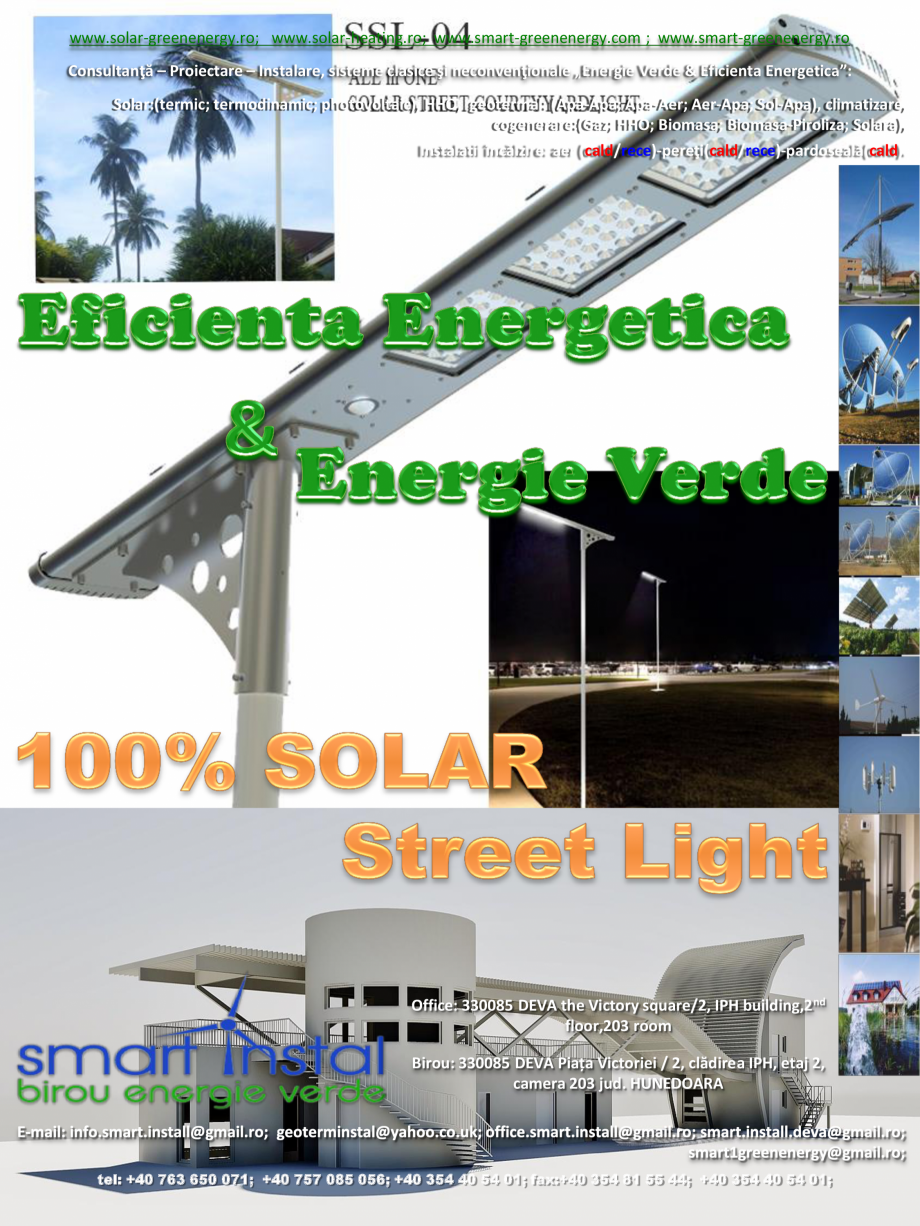 Pagina 2 - Lampi stradale cu LED SMART INSTAL SSL-07, SSL-16, All-in-One Fisa tehnica Romana  120° ...