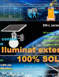 Iluminat exterior 100% SOLAR cu control prin conexiune Bluetooth