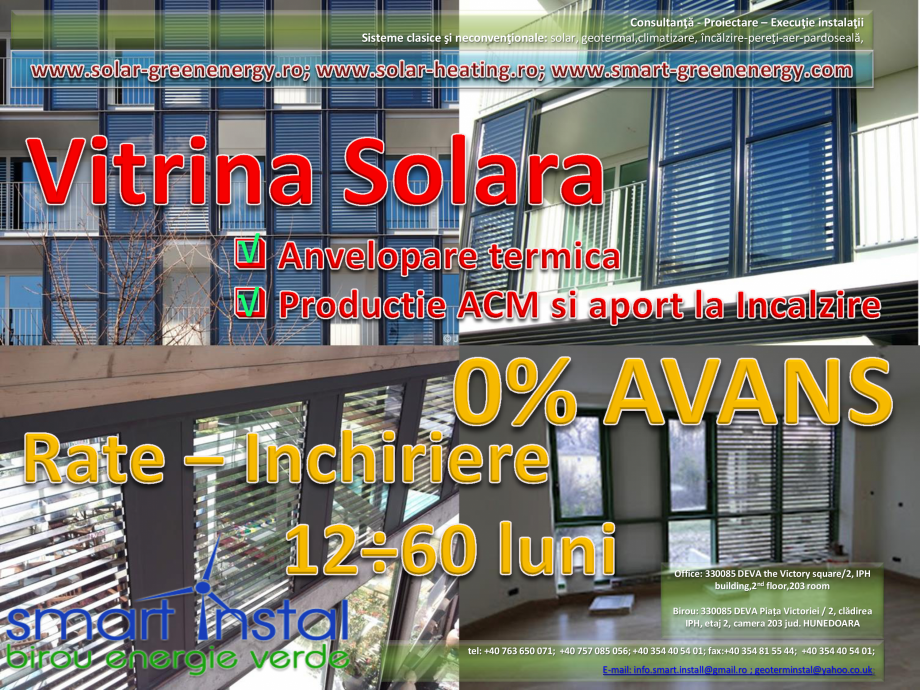 Pagina 1-Vitrina Solara - Anvelopare termica, producere ACM si aport la incalzire SMART INSTAL Catalog,...