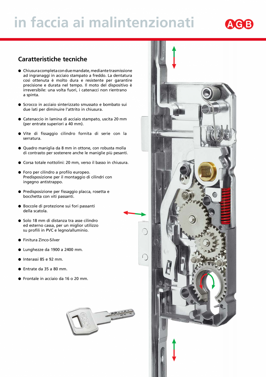Pagina 3-Broaste usi de intrare cu inchidere multipunct AGB Sicurtop Fisa tehnica Italiana aggio cilindro...