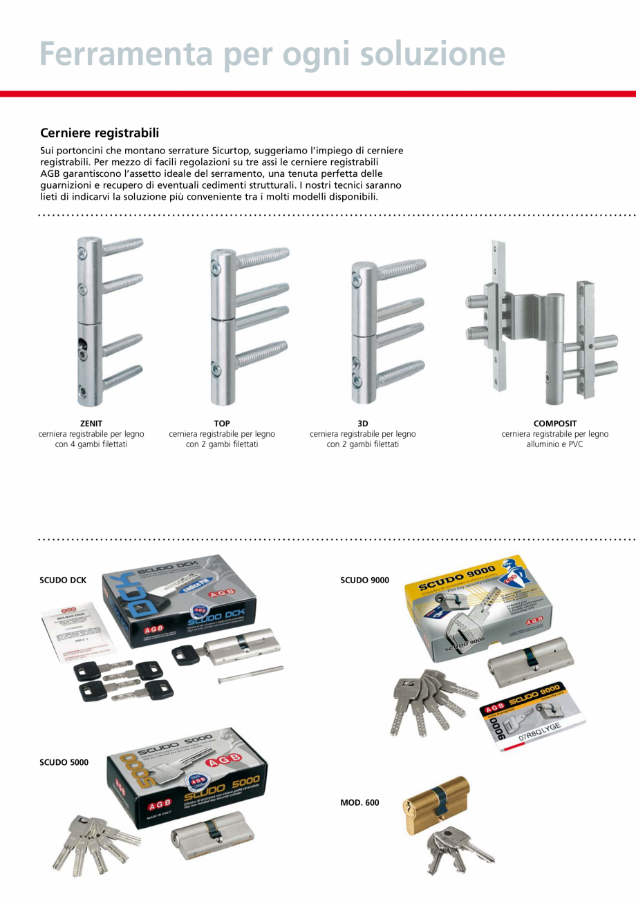 Pagina 5-Broaste usi de intrare cu inchidere multipunct AGB Sicurtop Fisa tehnica Italiana e del serramento, ...