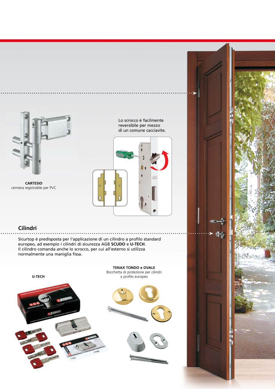 Pagina 6-Broaste usi de intrare cu inchidere multipunct AGB Sicurtop Fisa tehnica Italiana elli di incontri...