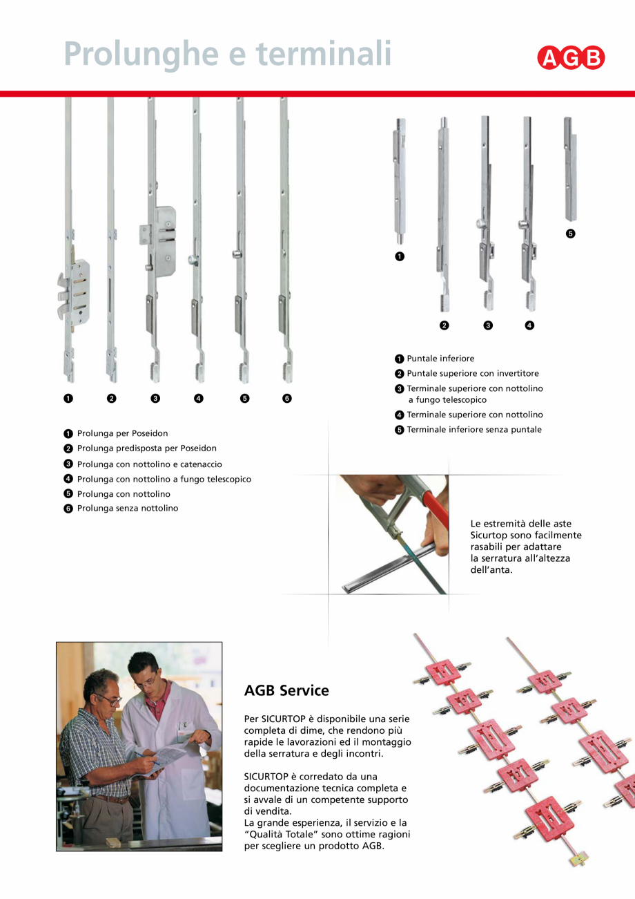 Pagina 9-Broaste usi de intrare cu inchidere multipunct AGB Sicurtop Fisa tehnica Italiana 