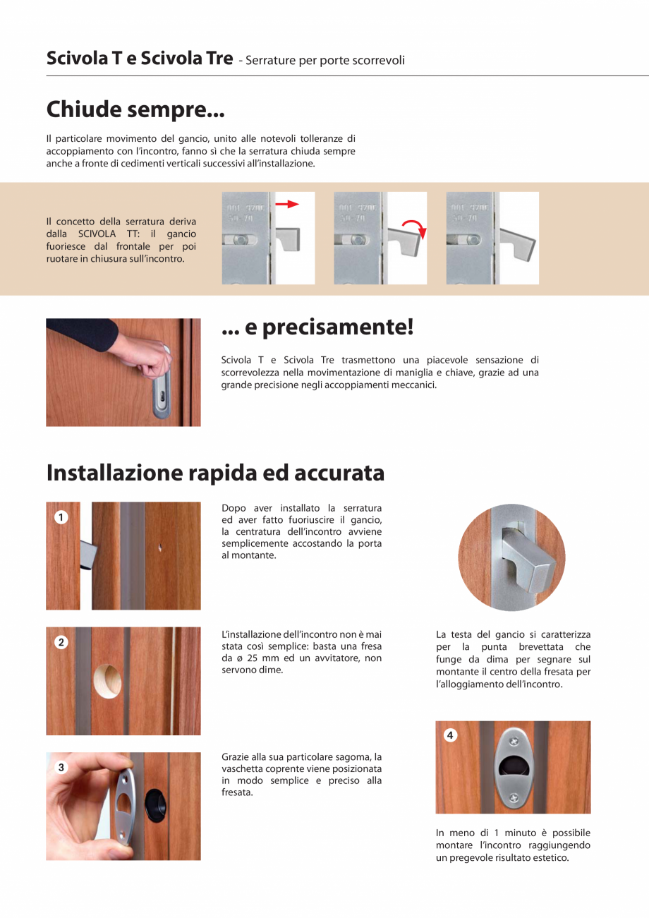 Pagina 2-Broasca usi culisante - Scivola T e Tre - pliant AGB Catalog, brosura Italiana entratura...